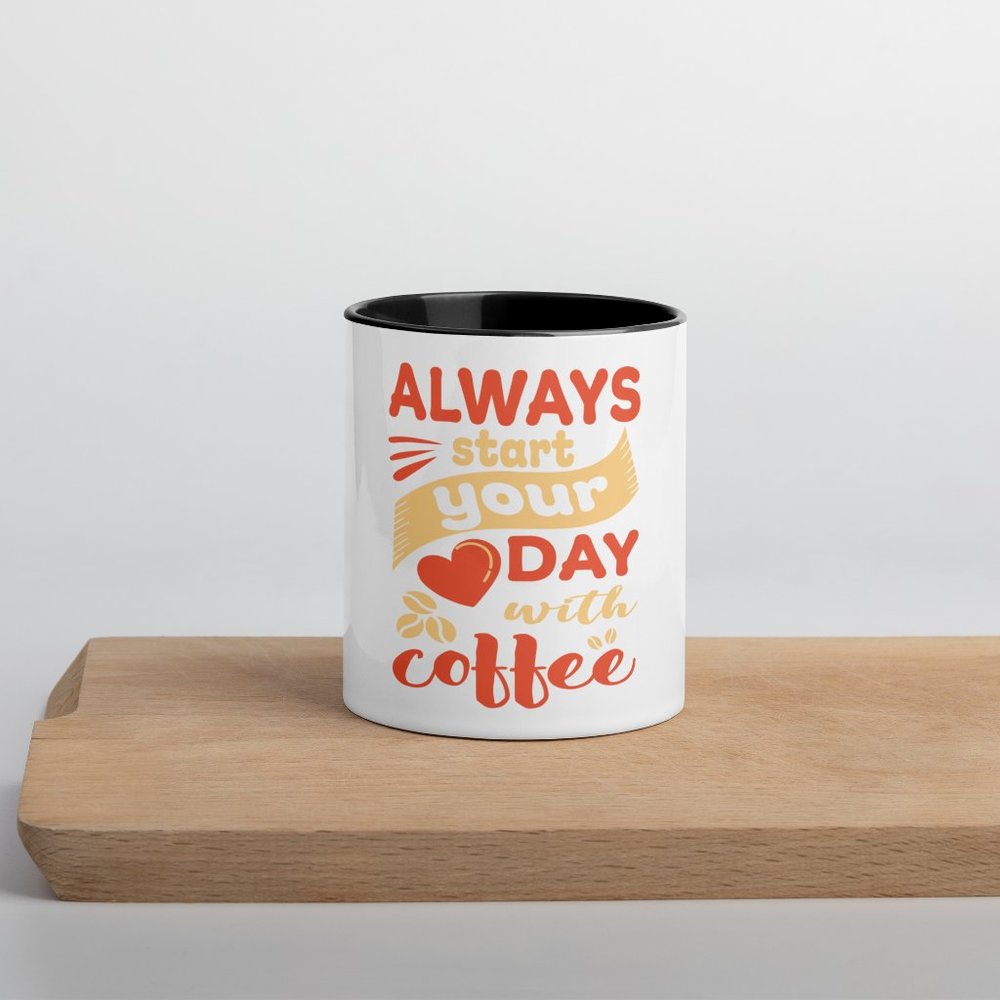 Coffee Mug - Always Start Your Day - Black